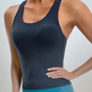 CRZ YOGA Black Scoop Neck Tank Top